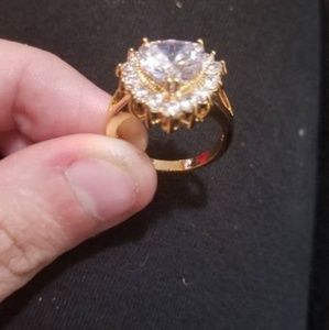 14k solid natural diamond ring